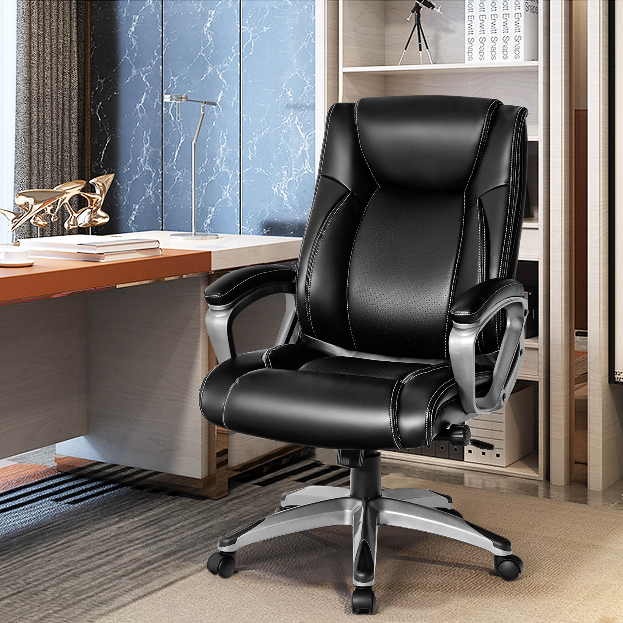 Costway Big & Tall  Office Chai Ergonomic Swivel Chair w/ Lumbar Support