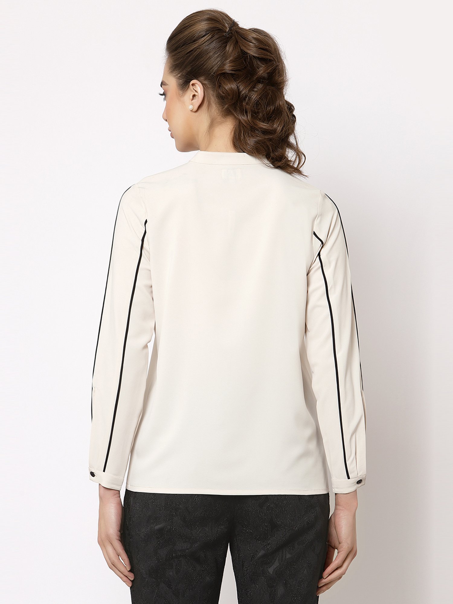 Office & You Off White Full Sleeves Shirt