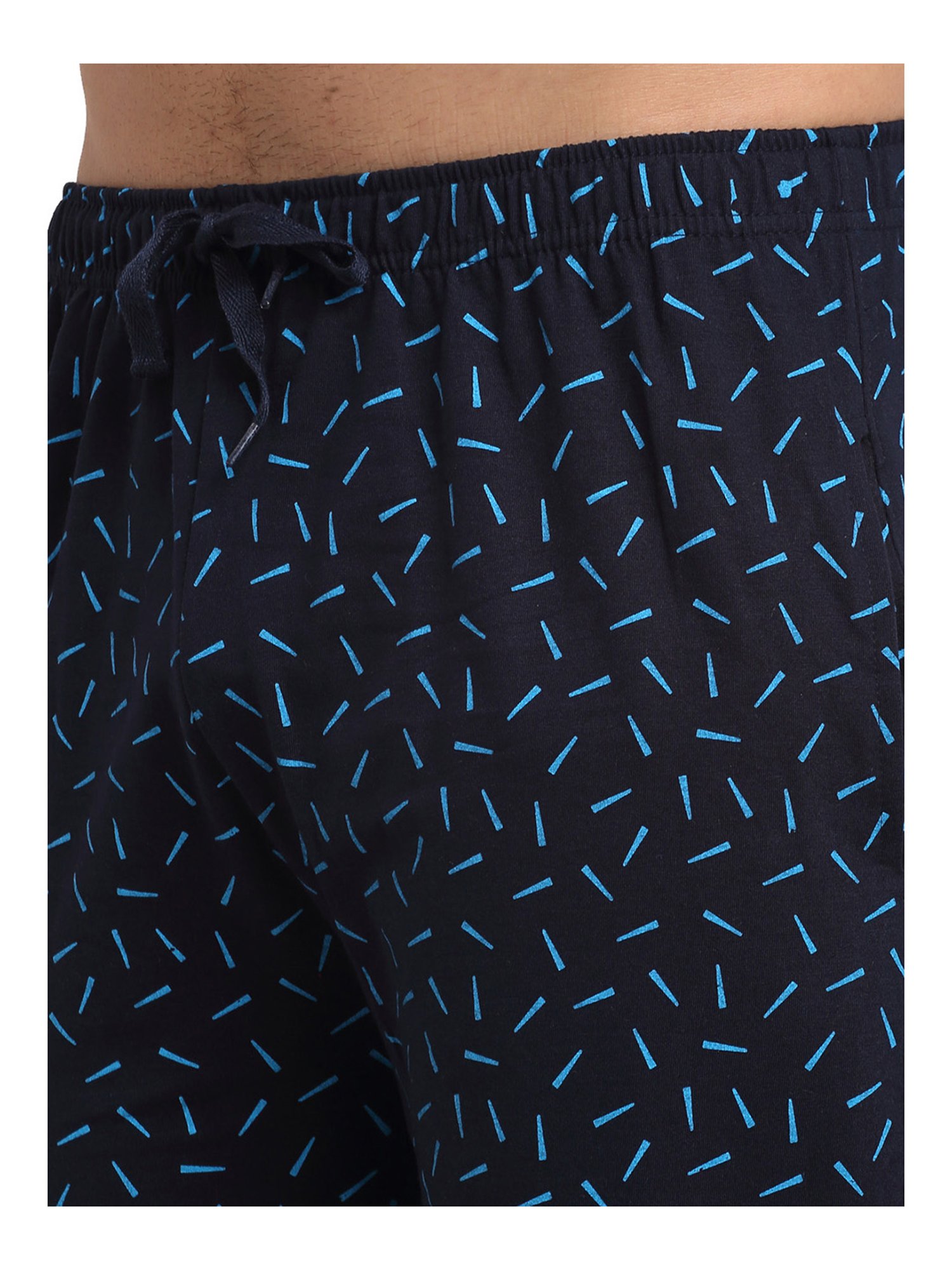 Crimsoune Club White Cotton Regular Fit Printed Lounge Shorts