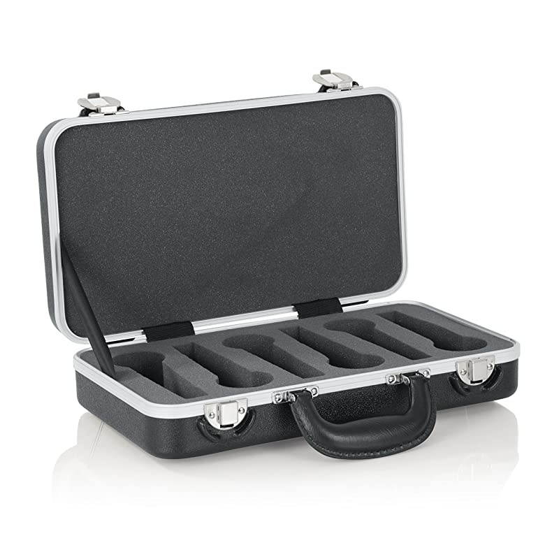 Cases Microphone Hard Case with Foam Drops for Up to (4) Wired Microphones (GM-6-PE)
