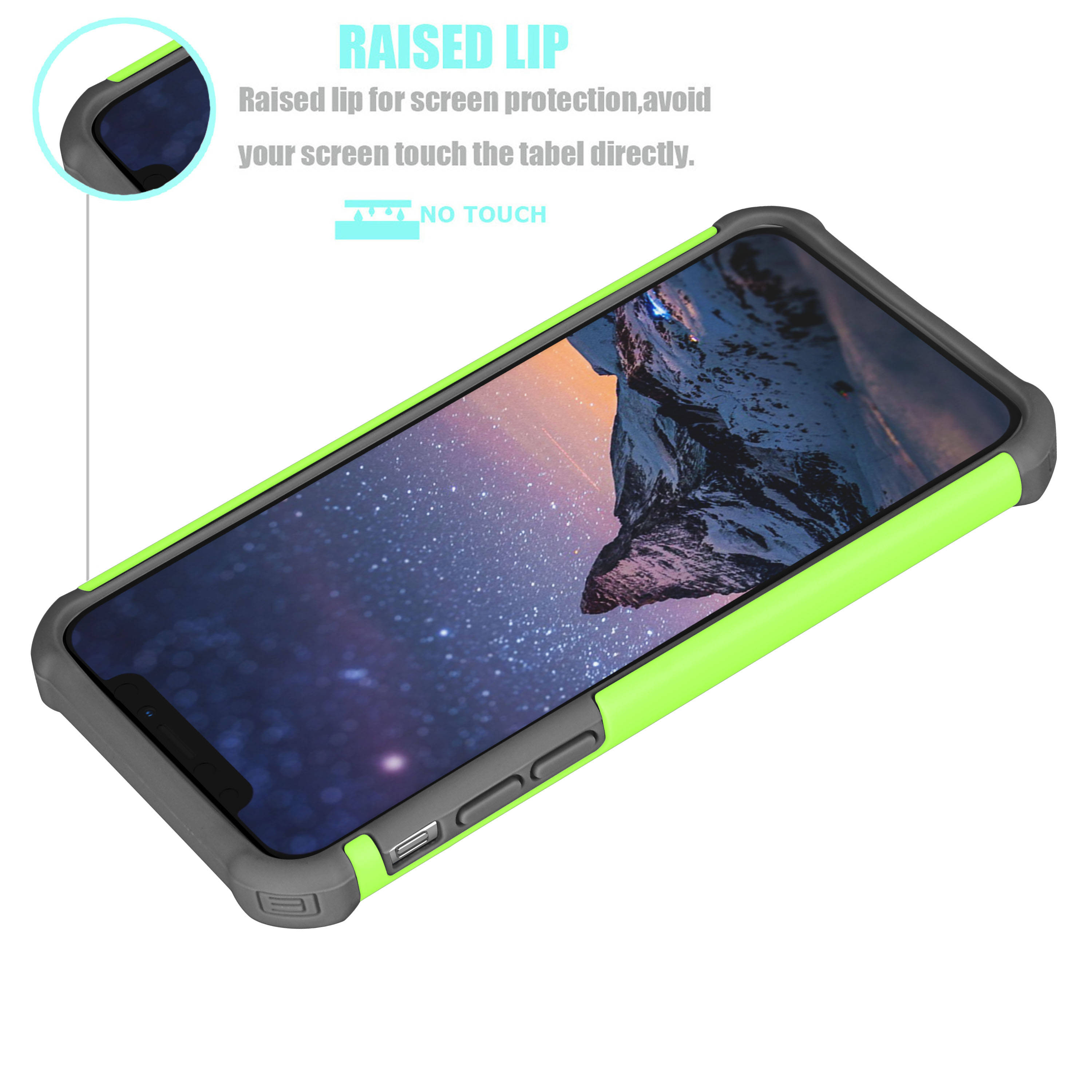 iPhone X Case, iPhone X Cute Case, Tekcoo [Tmajor] Shock Absorbing [Turquoise] Rubber Silicone & Plastic Scratch Resistant Bumper Grip Rugged Hard Cases Cover for Apple iPhone X (5.8 inch)