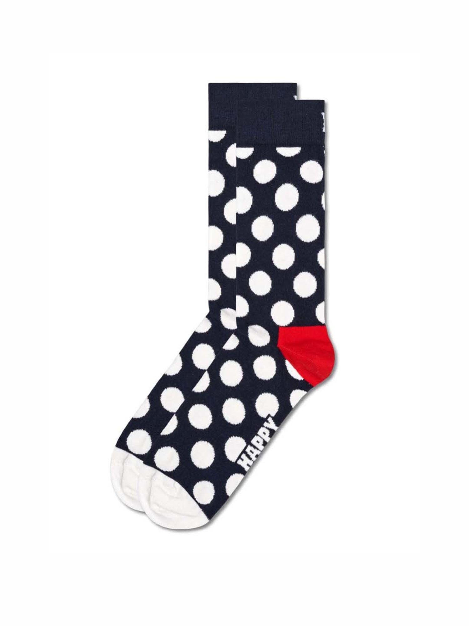 Happy Socks Classic Big Dot Black Cotton Printed Socks (41-46)