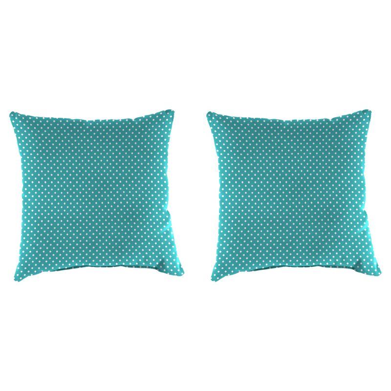 Outdoor Set Of 2 Accessory Toss Pillows In Mini Dots Ocean - Jordan Manufacturing
