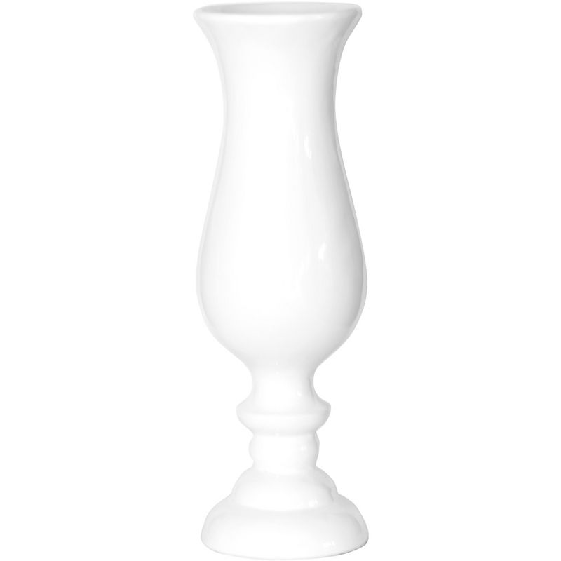 Uniquewise White Modern Fiberglass Goblet Shape Floor Vase 30 Inch High