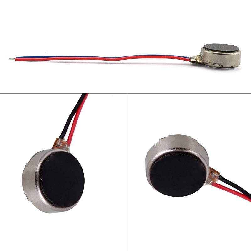 Magic&Shell 6PCS DC 3V 85mA 12000 RPM Flat Mini Vibrating Vibration Motor Coin Motor for Mobile Phone 10x2.7mm