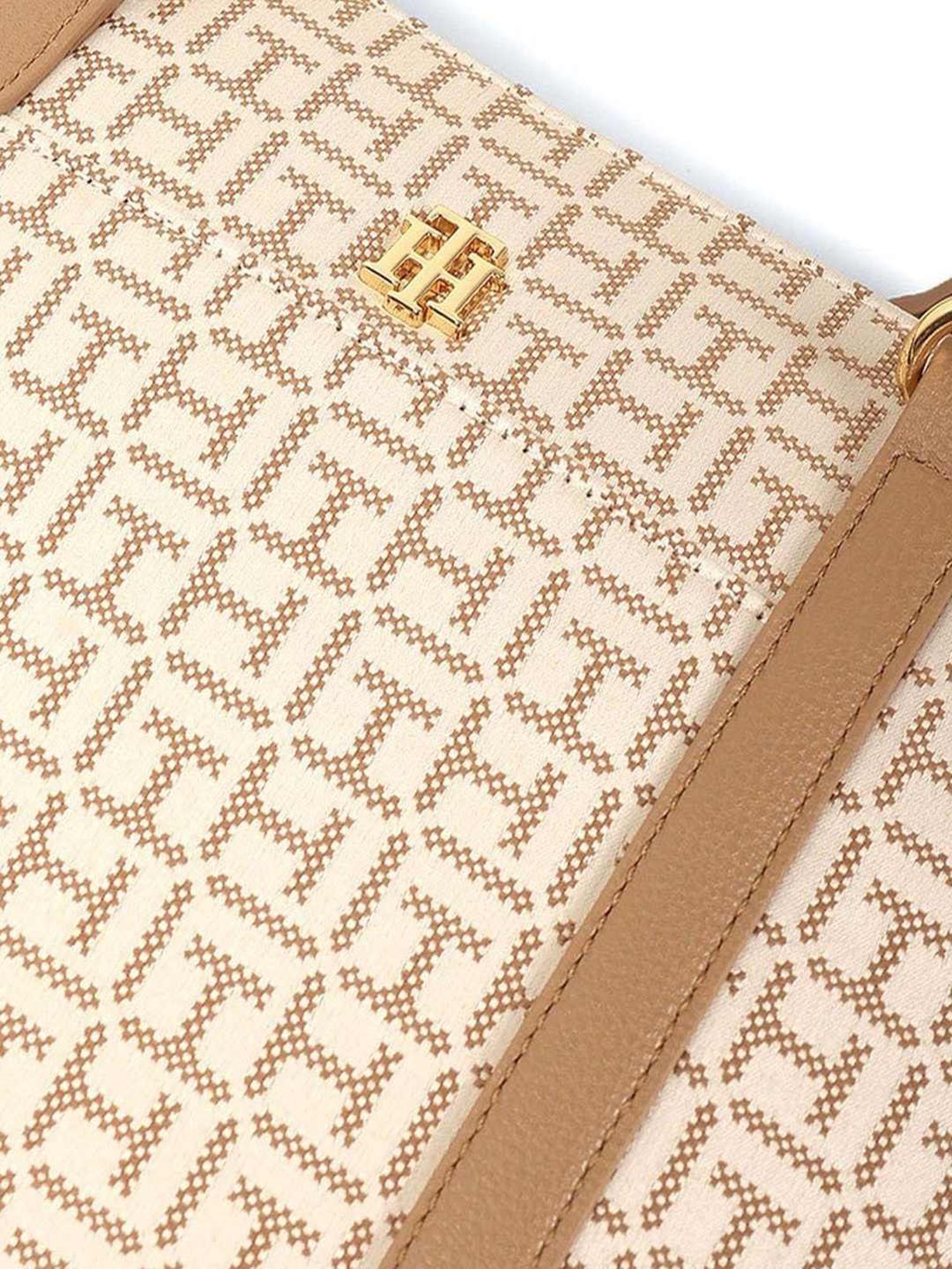 TOMMY HILFIGER Beige ODETTE II Logo Tote