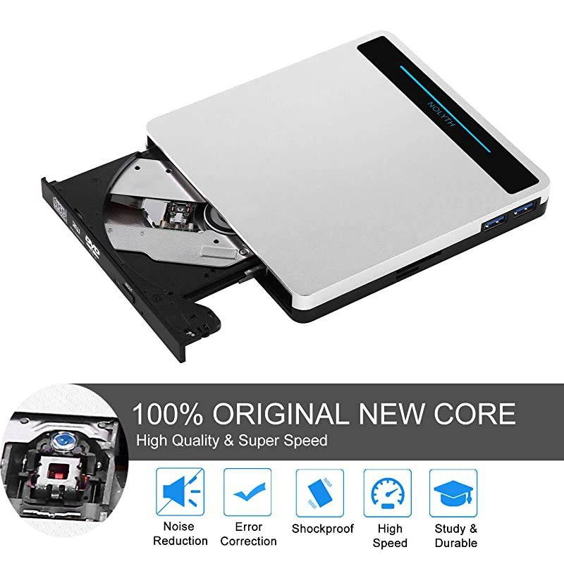 DVD Drive 5 in 1 USB 30TypeC Portable CDDVD+RW Burner Player CD ROM for Mac Laptop MacBook Pro Air Desktop PC Windows