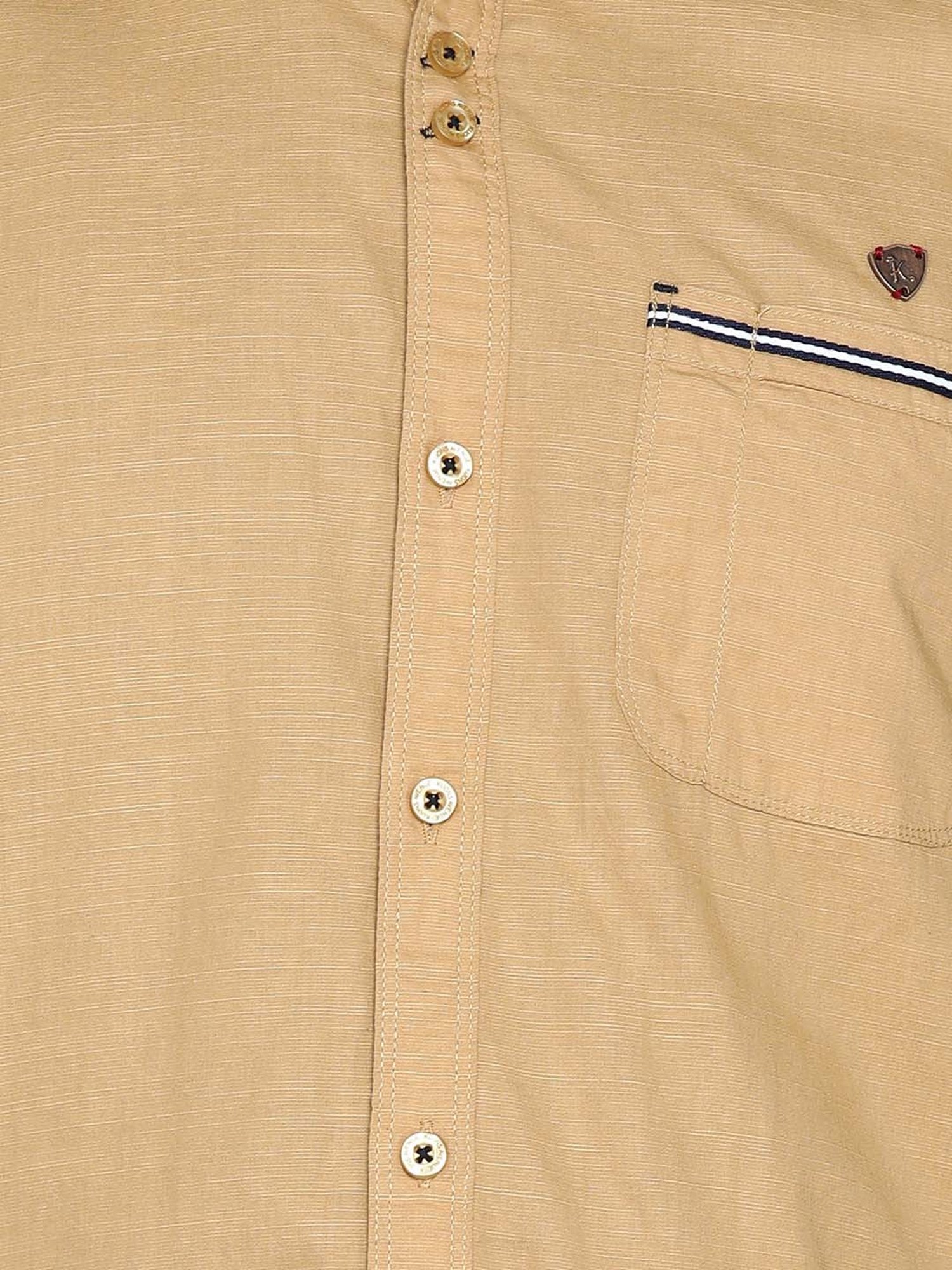 Kuons Avenue Dark Khaki Slim Fit Shirt