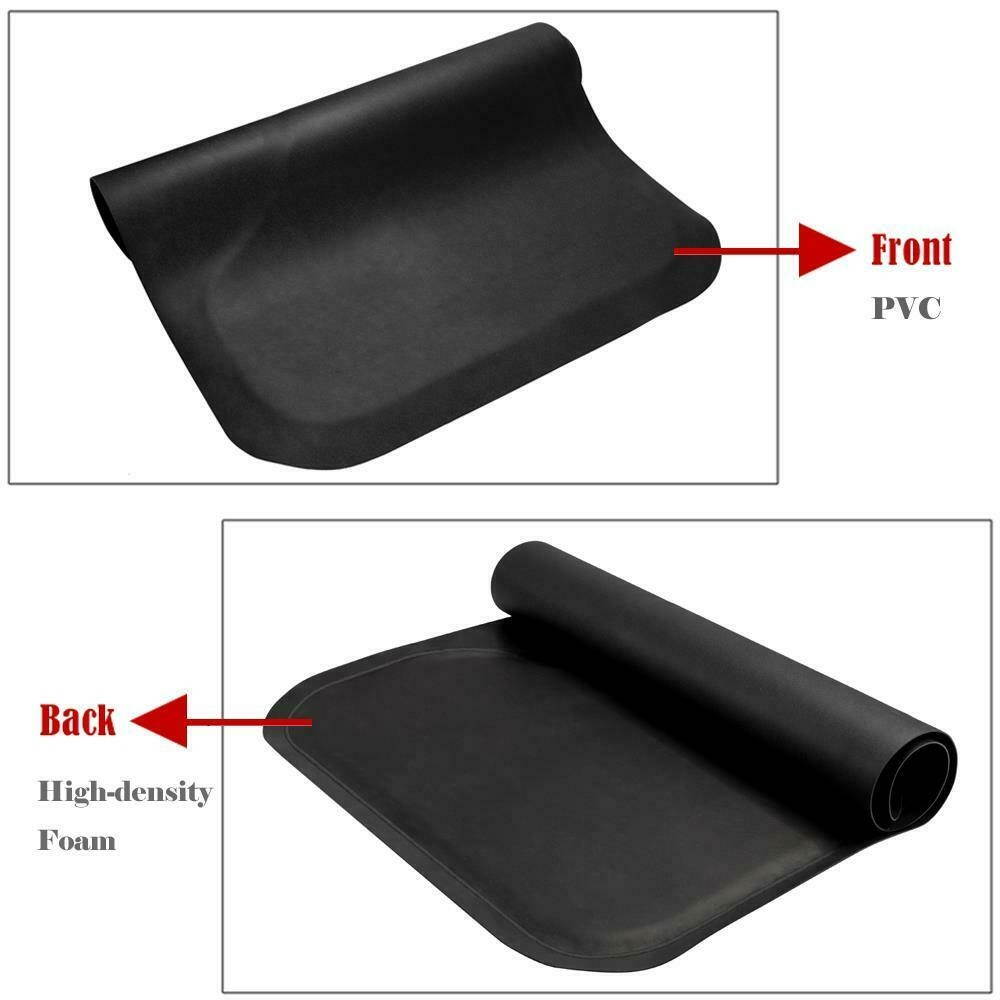 3Pcs 3' x 5' Salon  Barber Shop Chair Anti-Fgue Floor Mat Black Rectangle