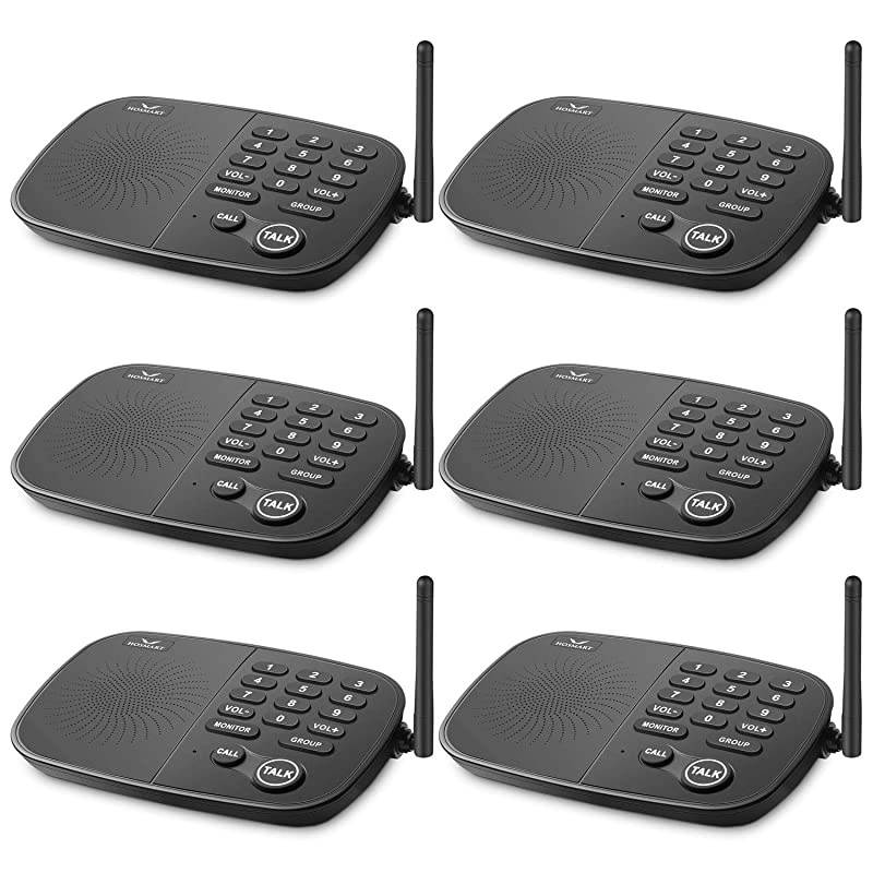 1/2 Mile Range 10-Channel Intercom System for Home or Office, Plug-and-Play Intercom, Easy to Use with Clear Sound, Without Yelling [2020 New Version]