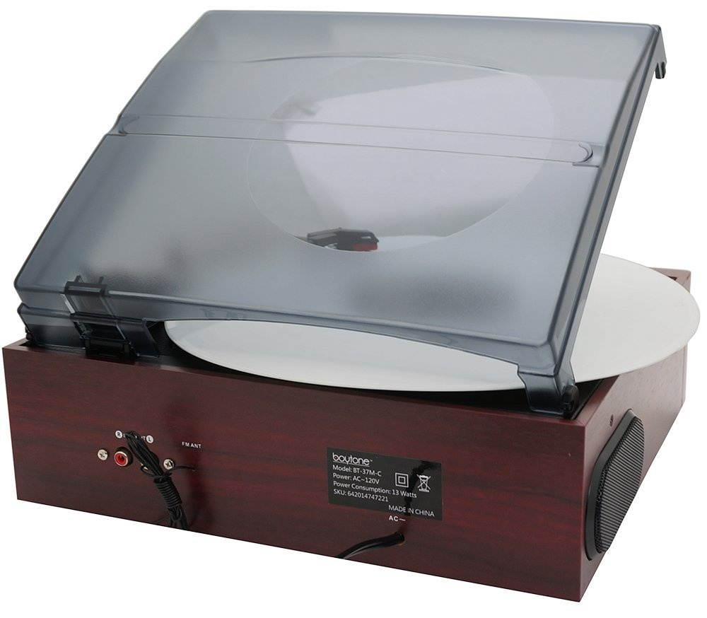 Boytone BT-37M-C Record Player Turntable USB Send Audio to Bluetooth Speaker