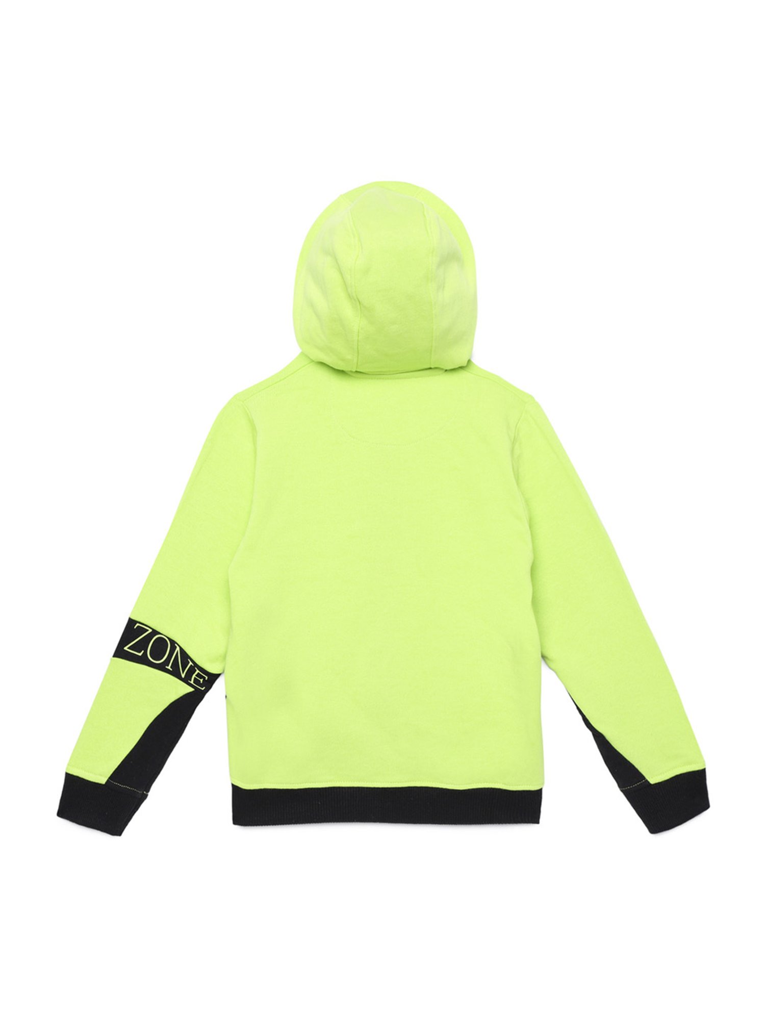 Under Fourteen Only Kids Green & Black Printed Full Sleeves Sweatshirt