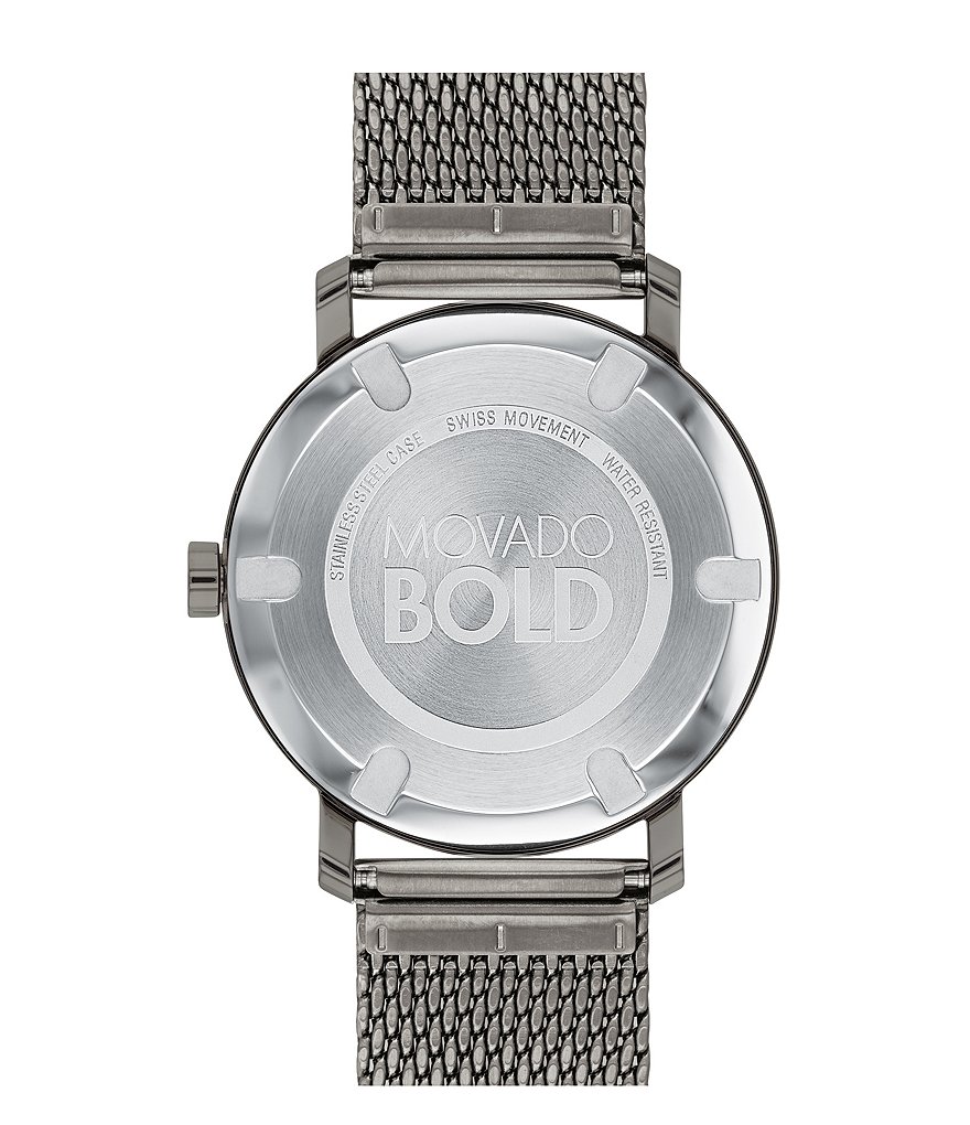 Movado Bold Evolution Grey Mesh Strap Bracelet Watch