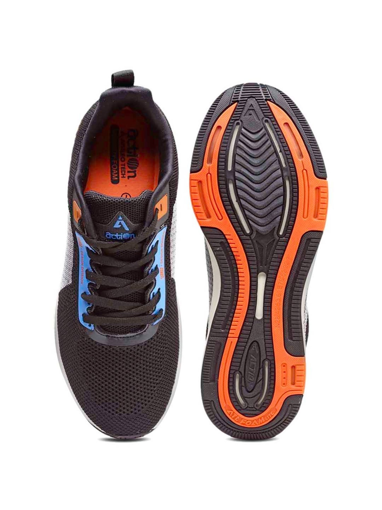 Action Men's Black Running Shoes