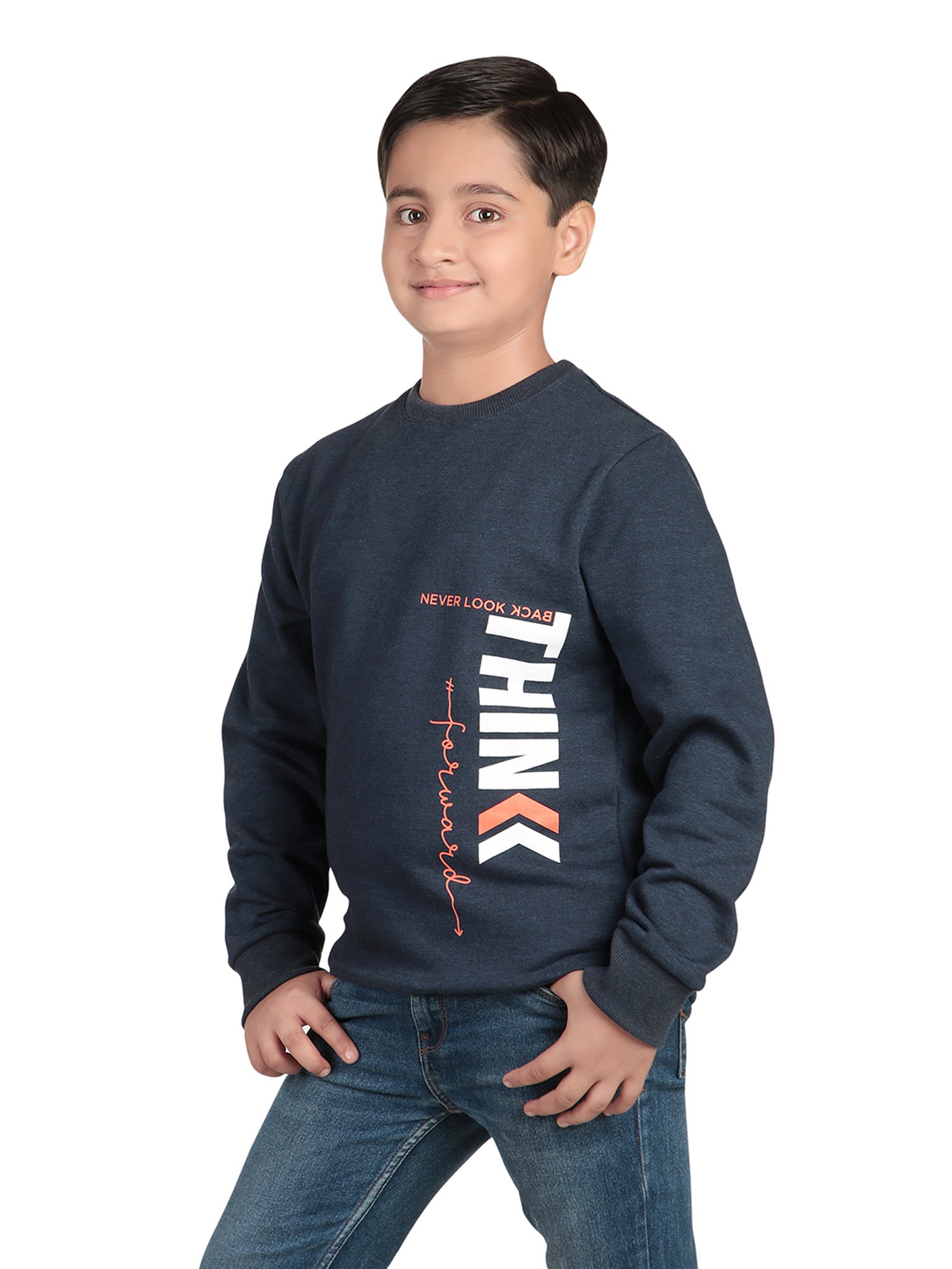 Bodycare Kids Navy Printed Full Sleeves Sweatshirt