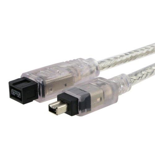 IEEE-1394, 9P / 4P, Firewire Cable, Clear, 6 ft