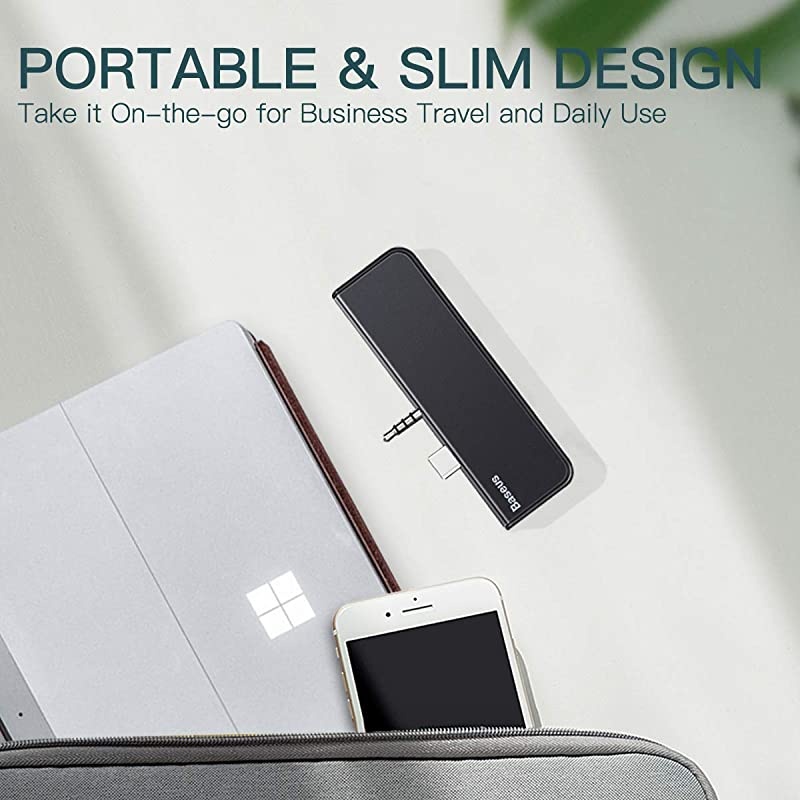 Microsoft Surface Go Docking Station, USB C HDMI Adapter for Surface Go, Surface Go USB C Hub Docking Station with 4K HDMI, USB 3.0 Port, USB-C Power Delivery, 3.5mm Audio/Headphone Jack