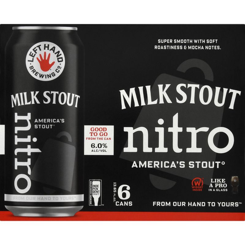 Left Hand Milk Stout Nitro Beer - 6pk/13.65 fl oz Cans