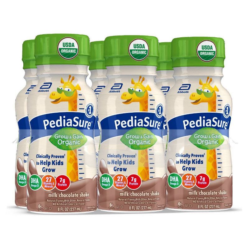 PediaSure Organic Kids Nutritional Chocolate Shake - 6ct/48 fl oz Each