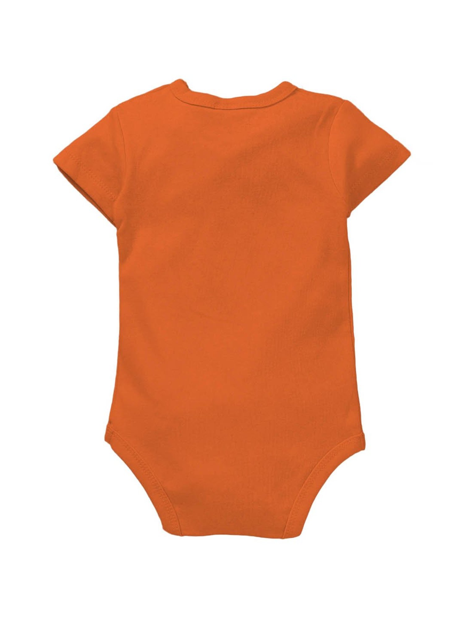 Zeezeezoo Kids Orange Chachu's Superstar Printed Onesie