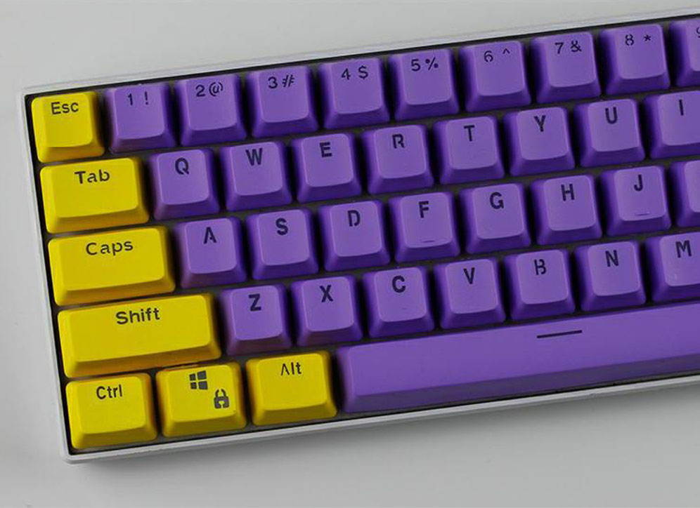 CUUWE 61 PBT Keycaps for 60 Percent Keyboard, Backlit Keycap Set for Mechanical Gaming Keyboard OEM Profile Keycaps with Key Puller for Cherry MX Switches GH60/RK61/GK61/Annie pro 2