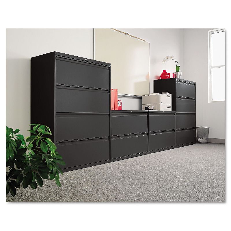Alera Two-Drawer Lateral File Cabinet, 42w x 19-1/4d x 28-3/8h, Black LF4229BL