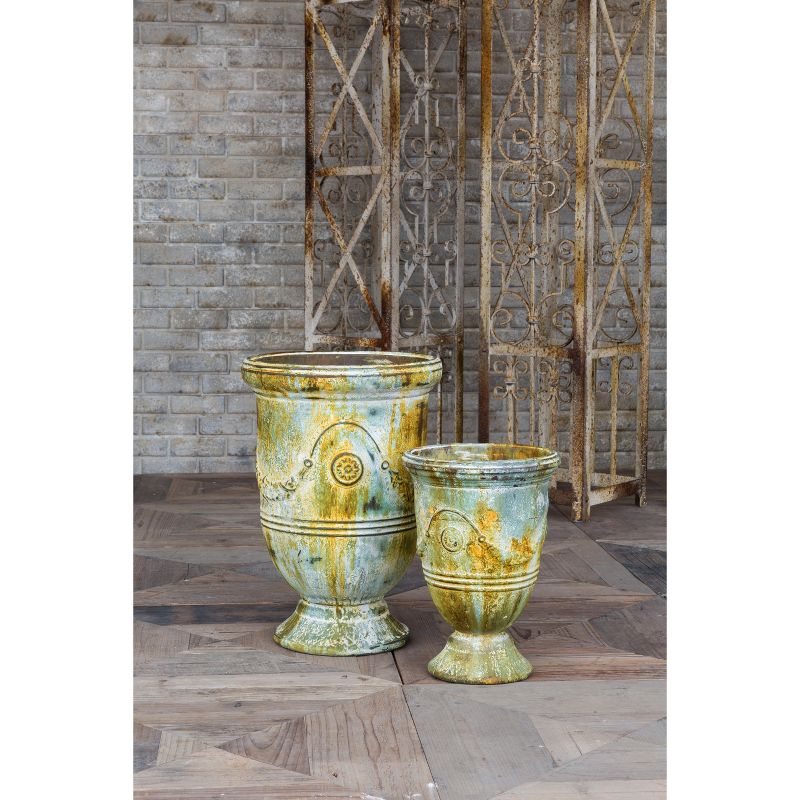 Park Hill Collection Riviera Metal Pots Set of 2