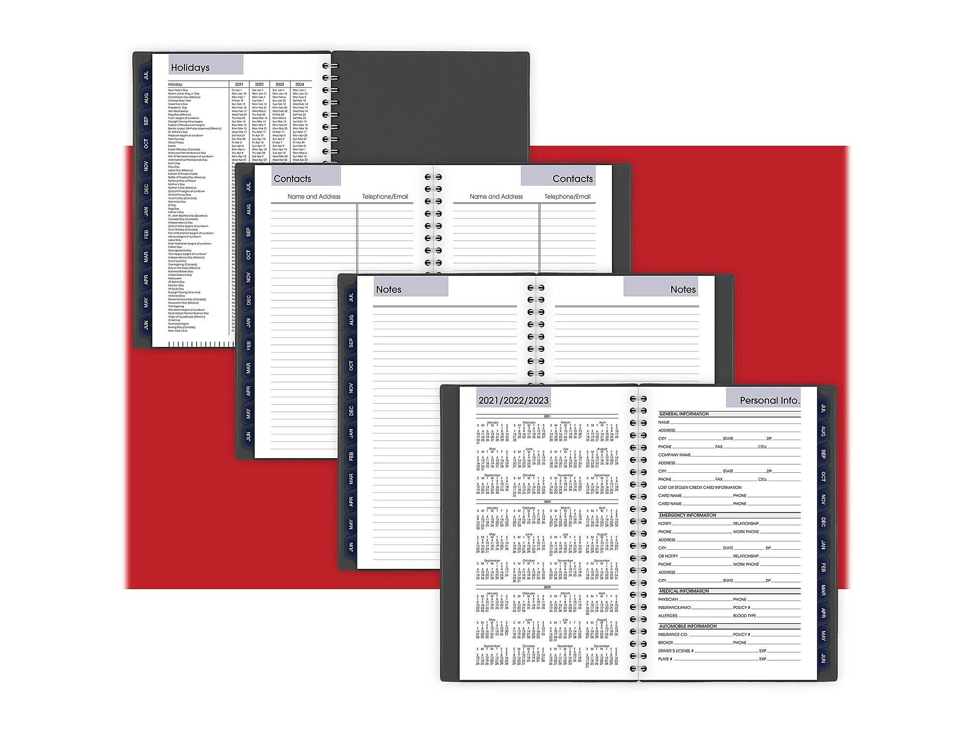 AT-A-GLANCE 2021-2022 5" x 8" Academic Planner DayMinder Charcoal AYC200-45-22