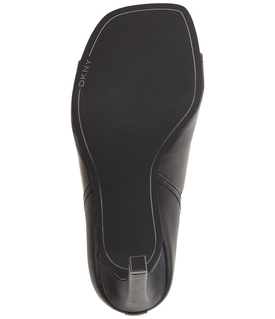 DKNY Alvin Peep Toe Logo Band Leather Shooties