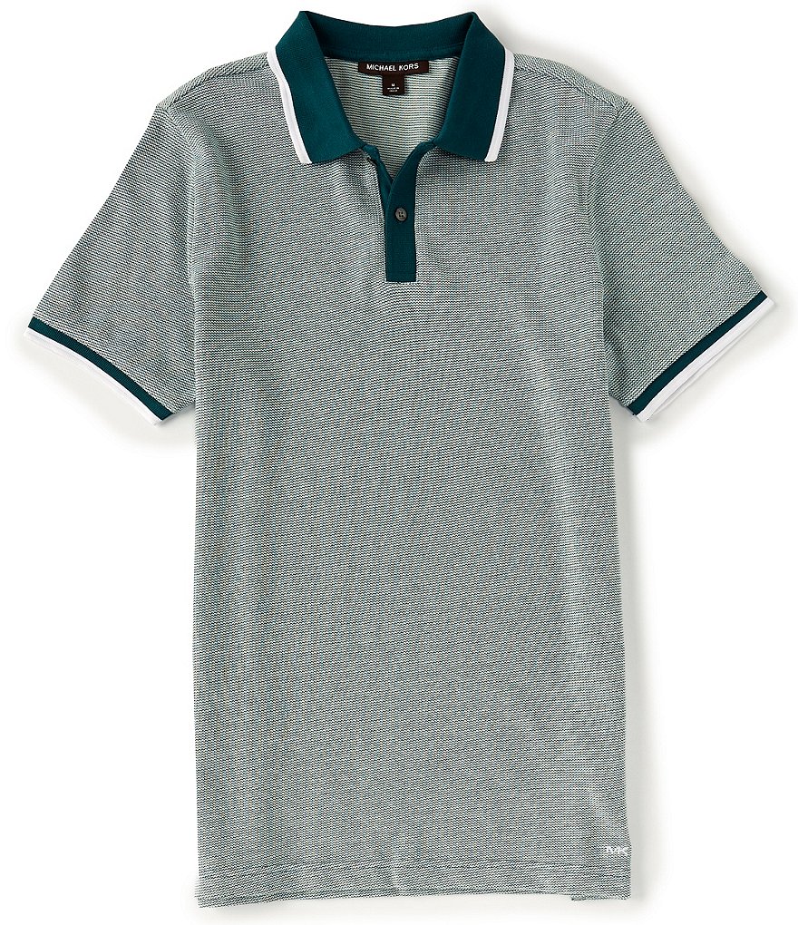 Michael Kors Novelty Jacquard Short-Sleeve Polo Shirt