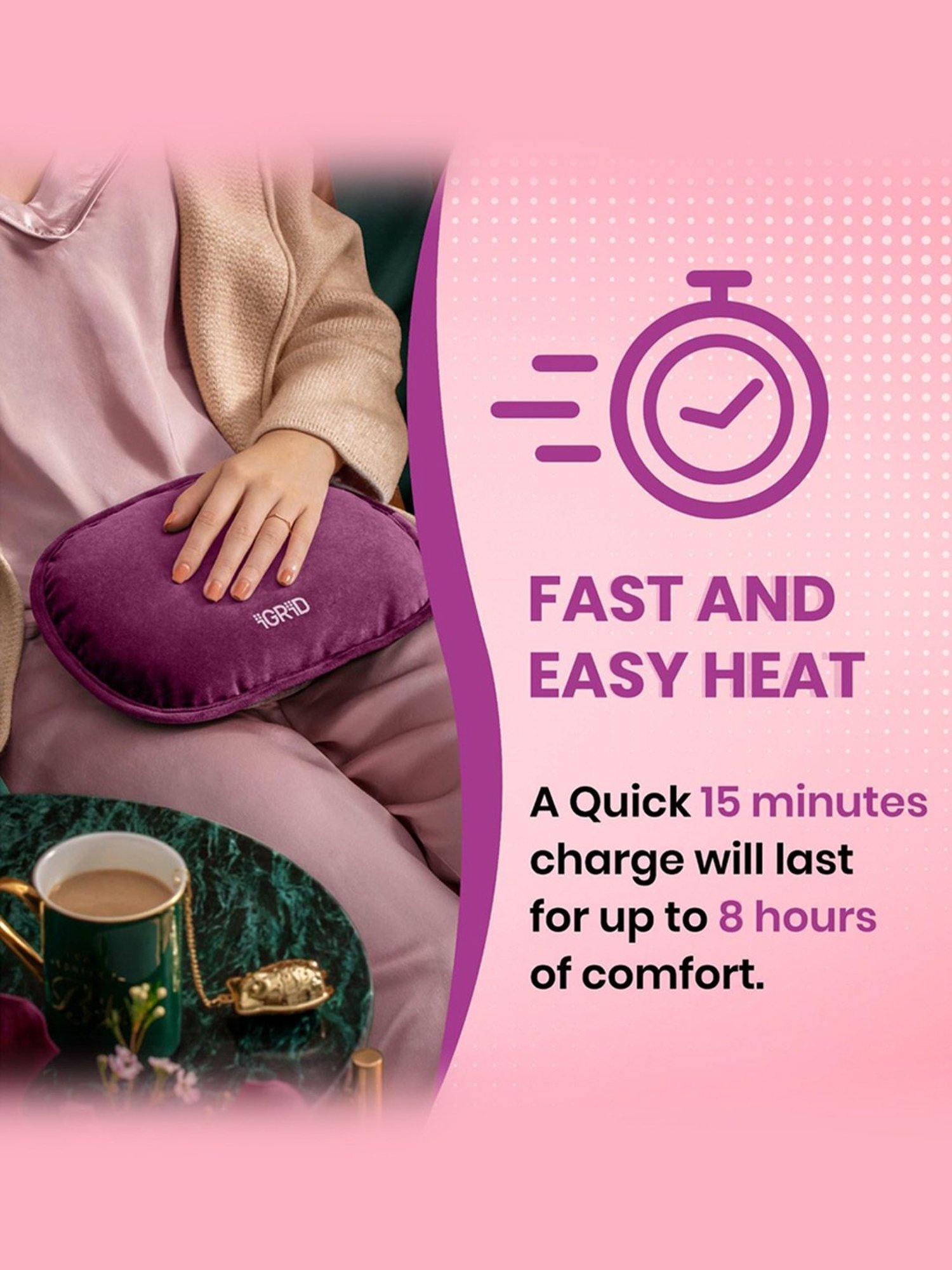 HealthSense YM 602 Yoga Mat (Black & Grey)