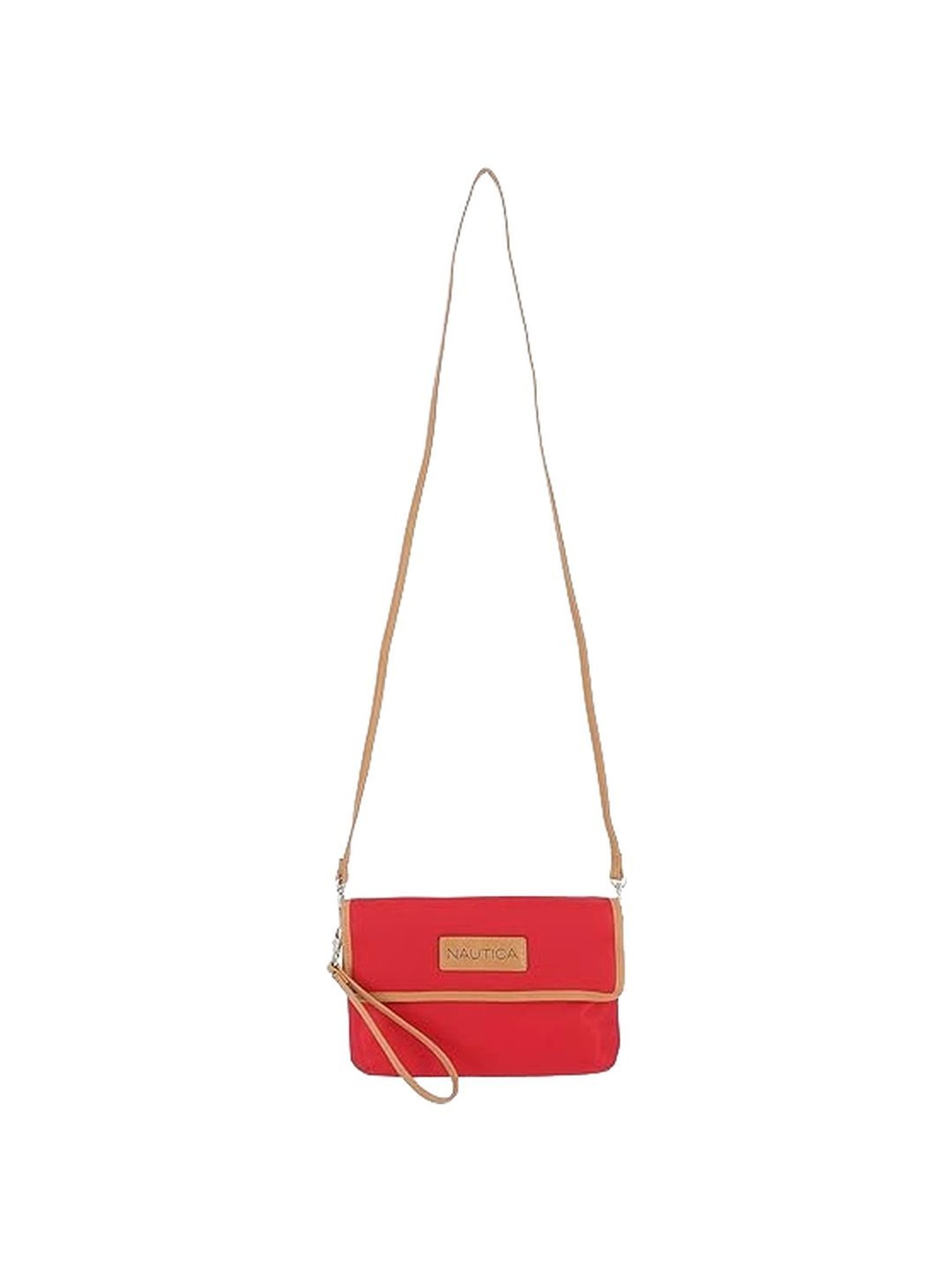 Nautica Red Solid Medium Sling Handbag