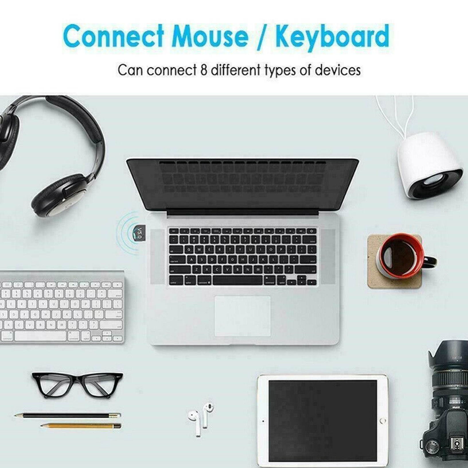 USB Bluetooth 5.0 Adapter Wireless Dongle Stereo Receiver Audio For TV PC Laptop