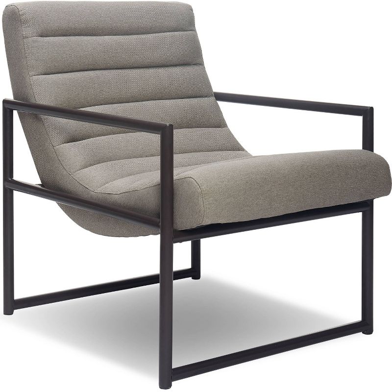 24" Amelie Mid-Century Modern Armchair Light Gray - Adore Décor