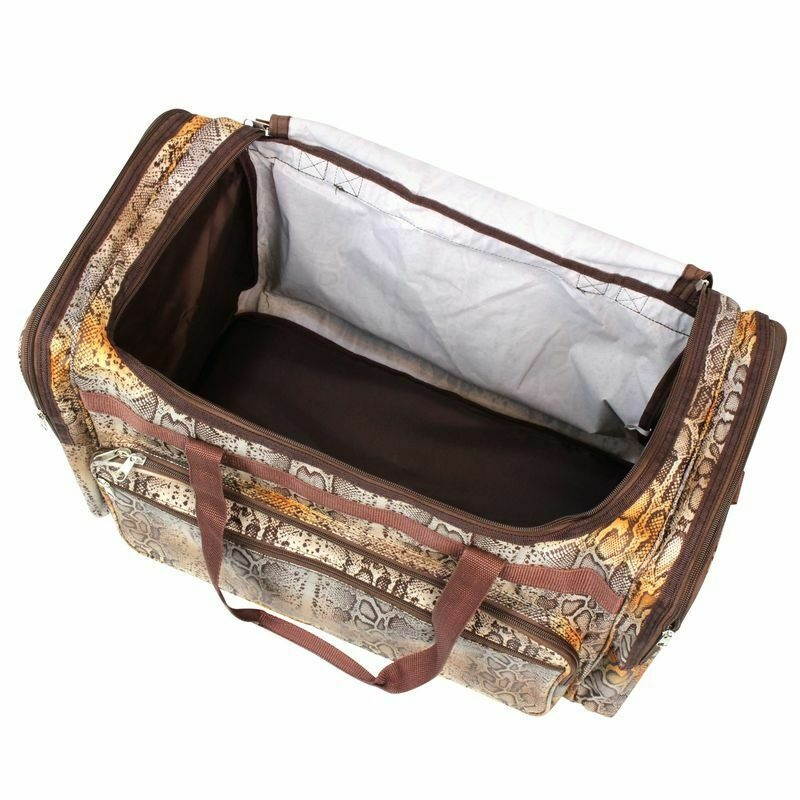 Fashionable Duffel Bag for Business Trip Camping Weekend Travel Gym Sports Brown