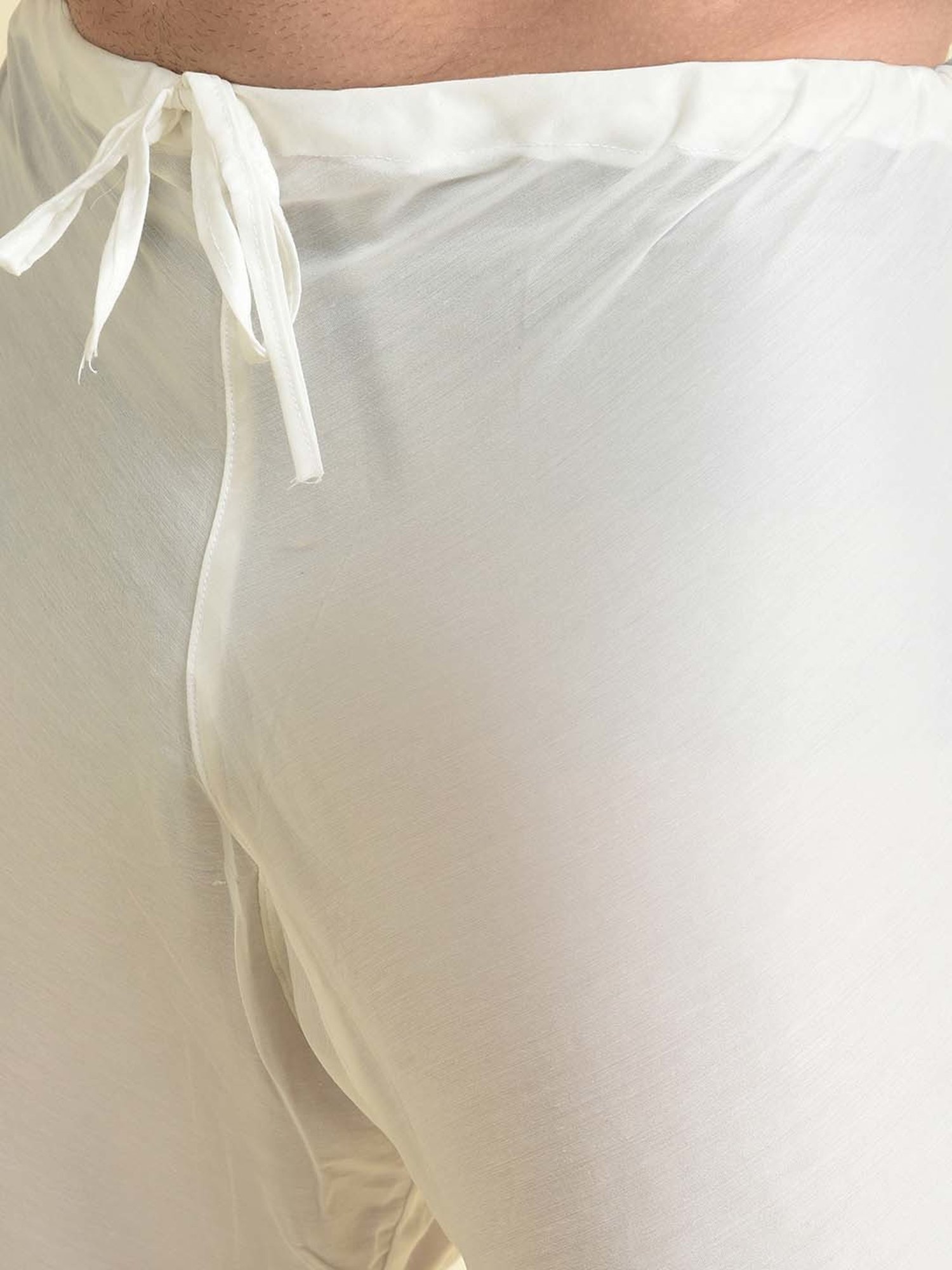 Sanwara White Regular Fit Chikankari Kurta & Churidar Set