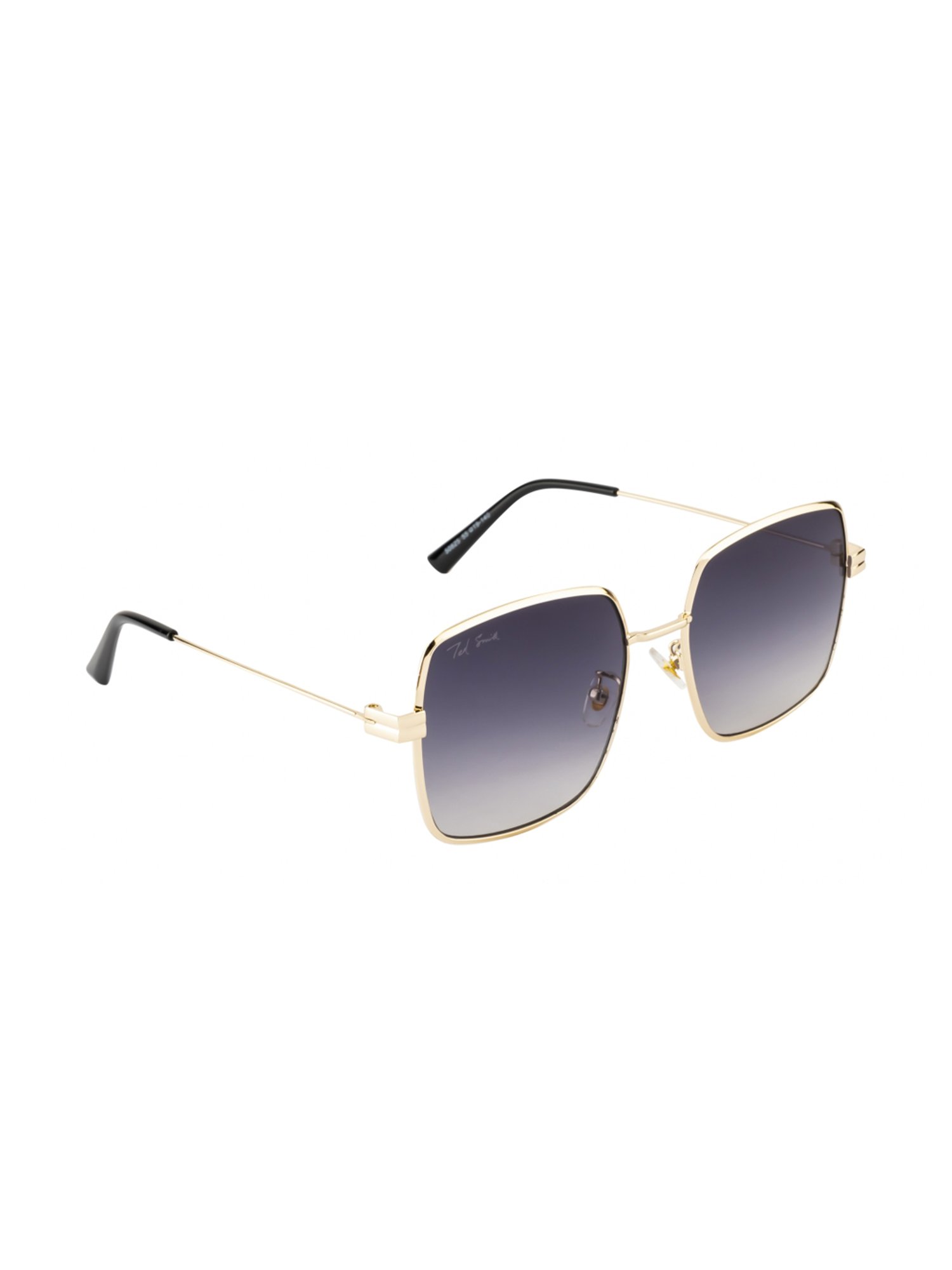 Ted Smith TSQUARE_C2 Blue Gradient Square Sunglasses