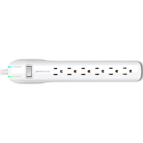 360 Electrical Suite + 6 Outlet Surge Protector Stip with 6' Cord White 360314