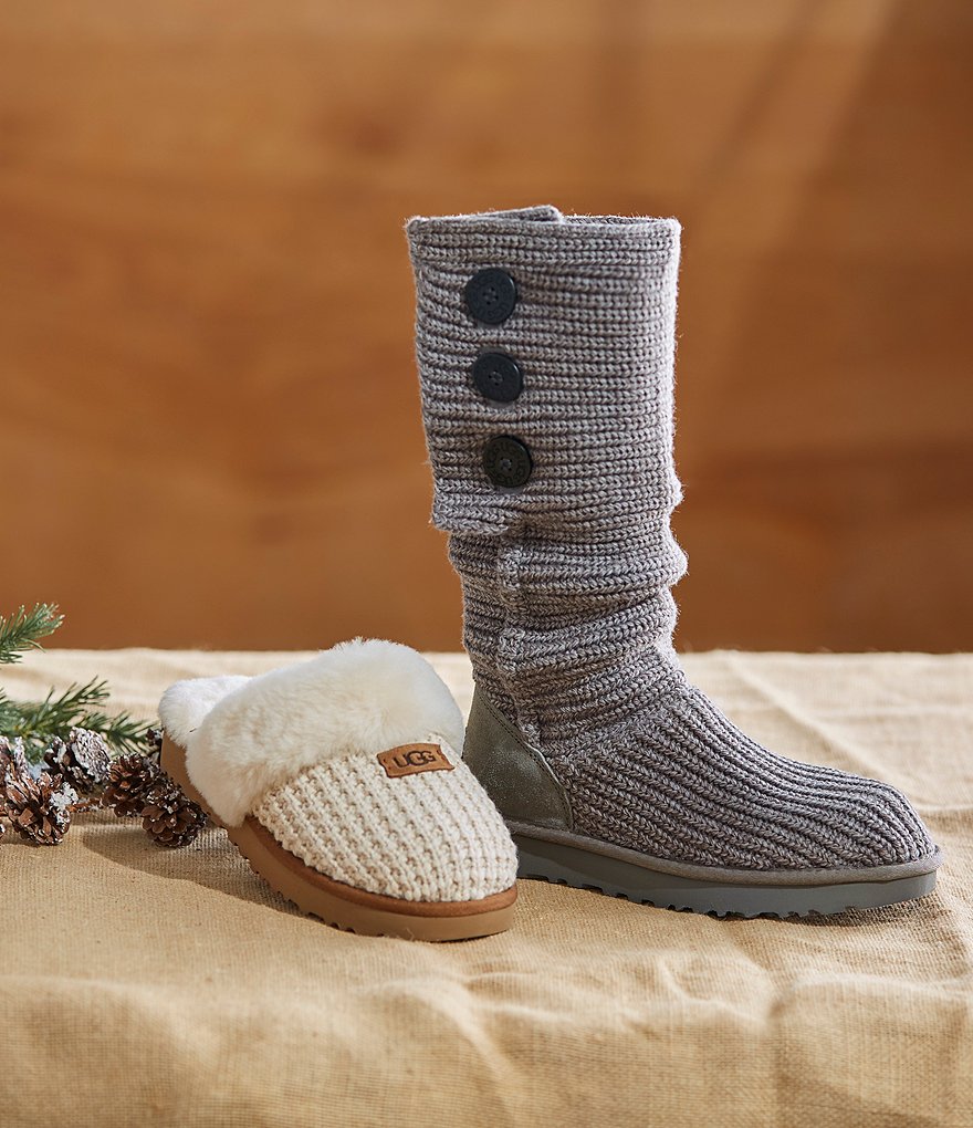 UGG&reg; Classic Cardy Button Detailed Knit Boots