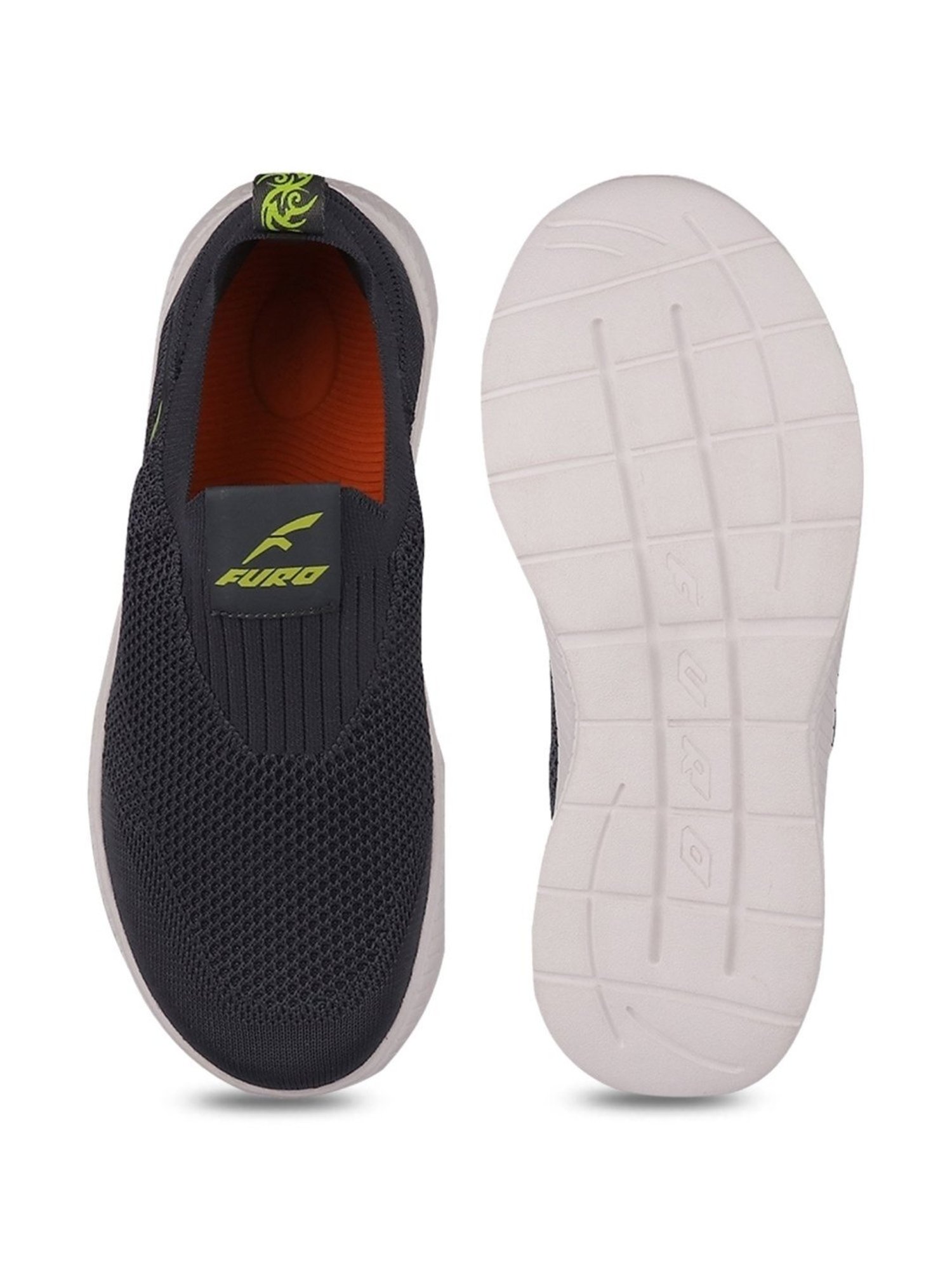 Furo By Red Chief Men's Charcoal Grey Running Shoes