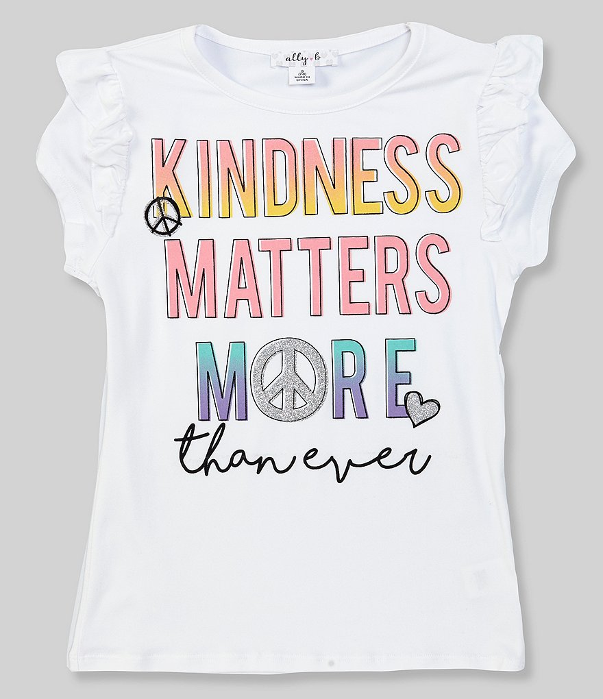 Ally B Big Girls 7-16 Short-Sleeve Kindness Matters Tee