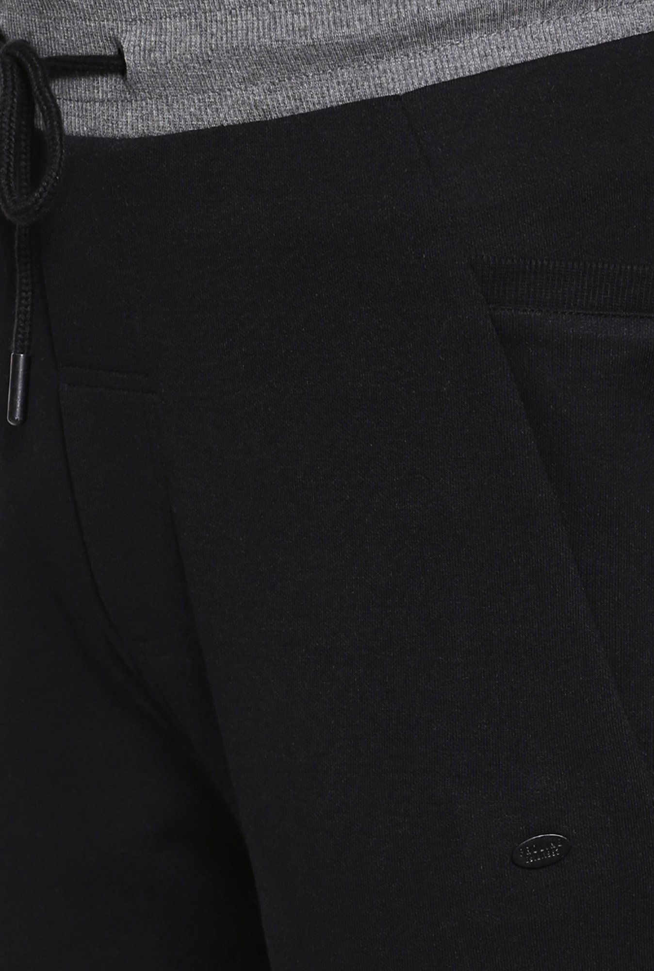 Proline Black Mid Rise Cotton Track Pants