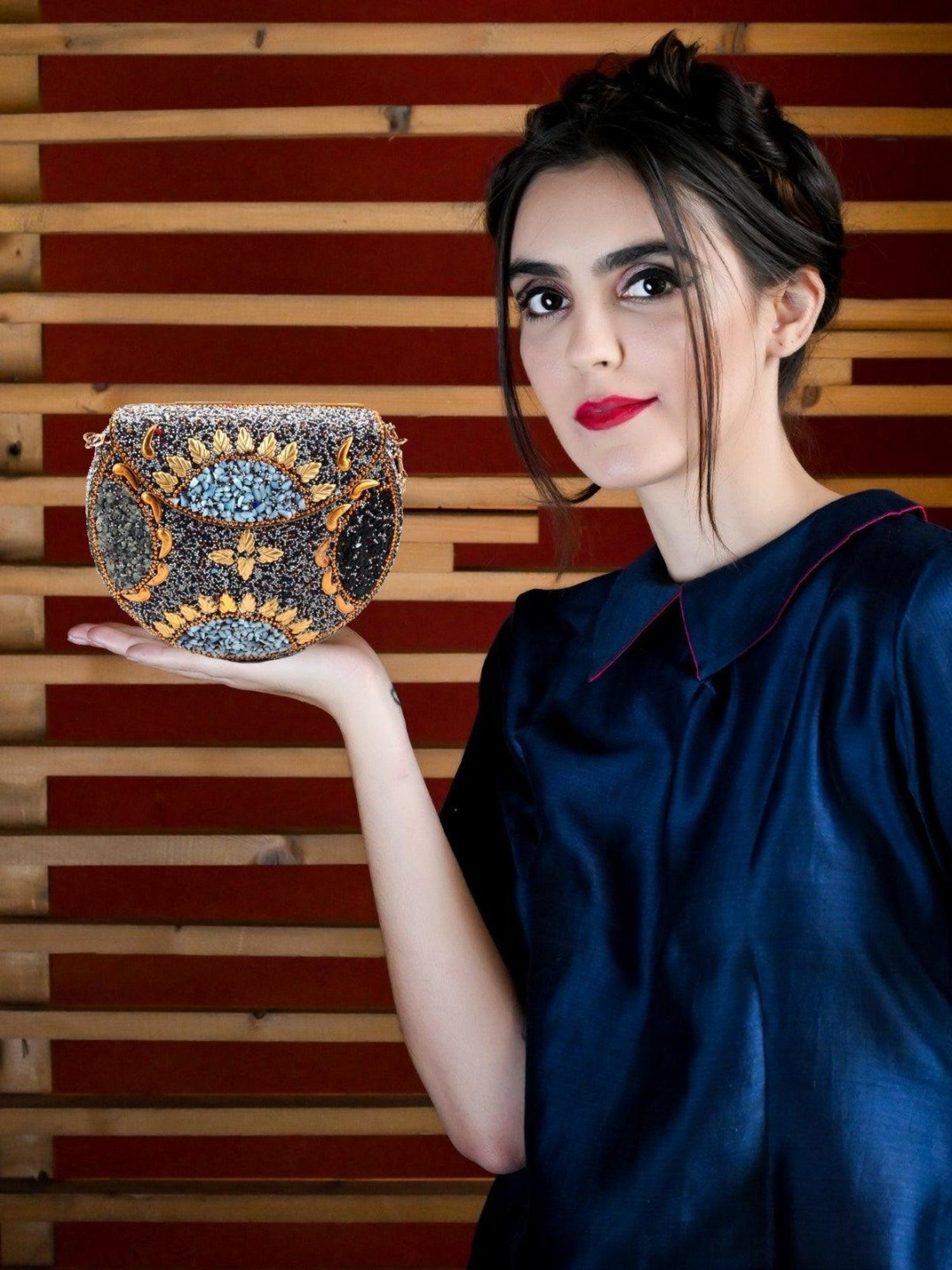 Odette Multicolor Embellished Sling Handbag