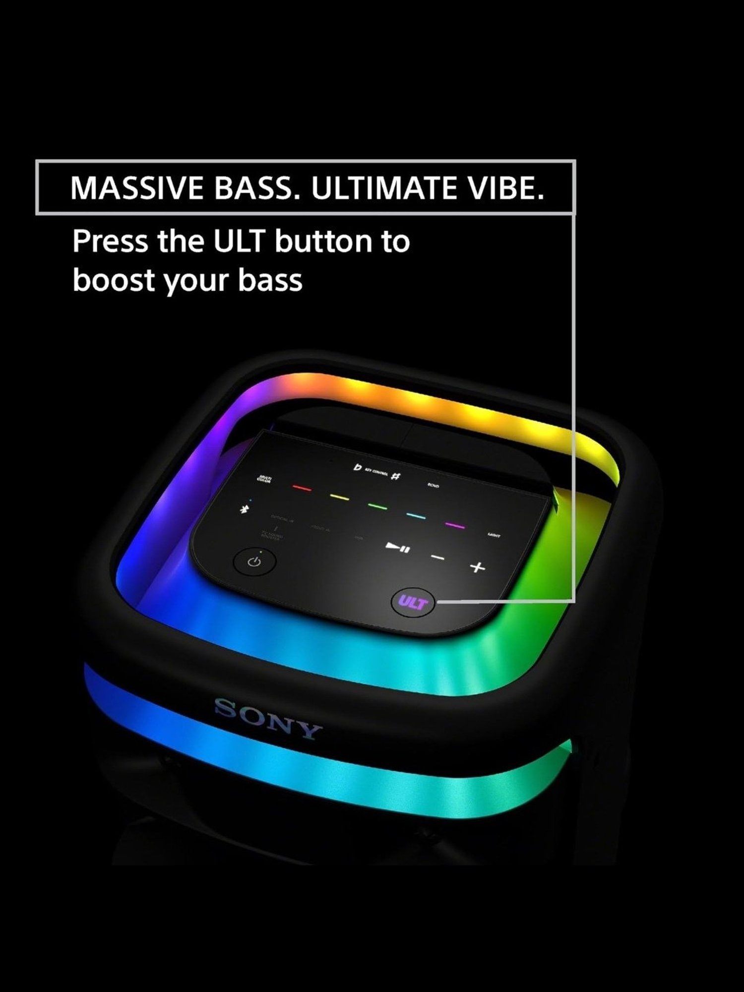 Sony New Launch ULT Tower 10 Bluetooth Speaker with Touch Panel (Black)