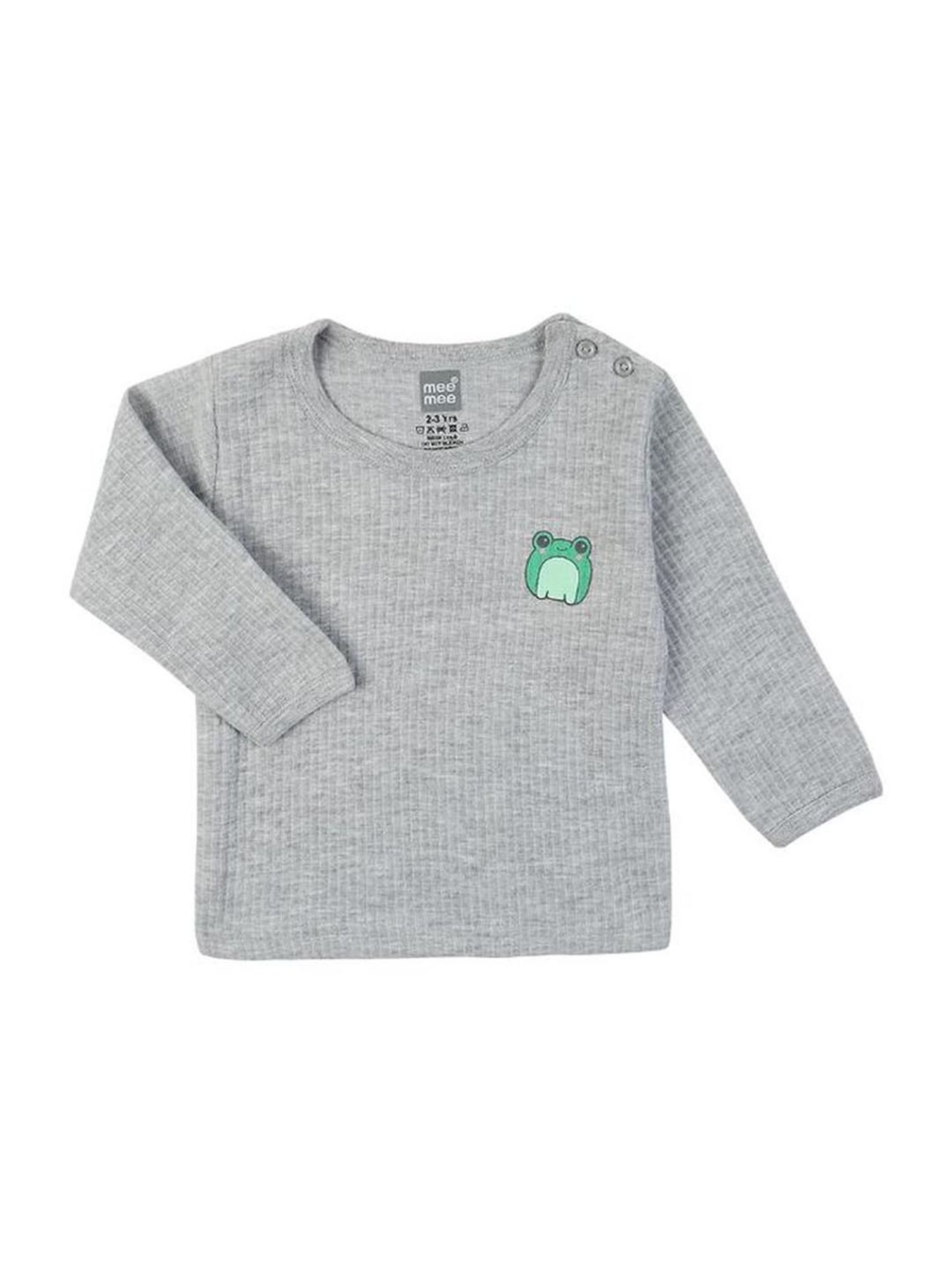 Mee Mee Kids Grey Printed Full Sleeves Thermal Set