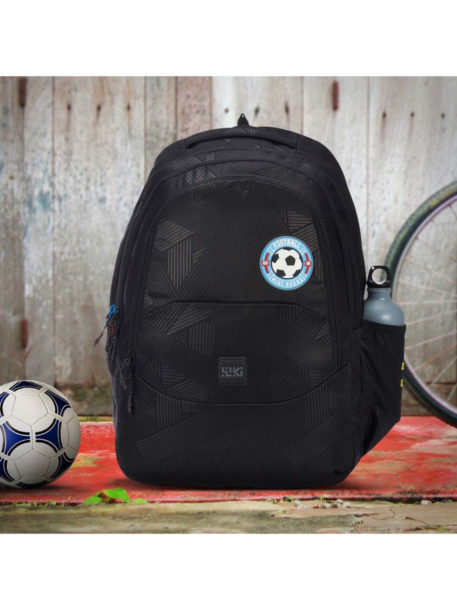 Wiki 39.5 Ltrs Black Medium Backpack