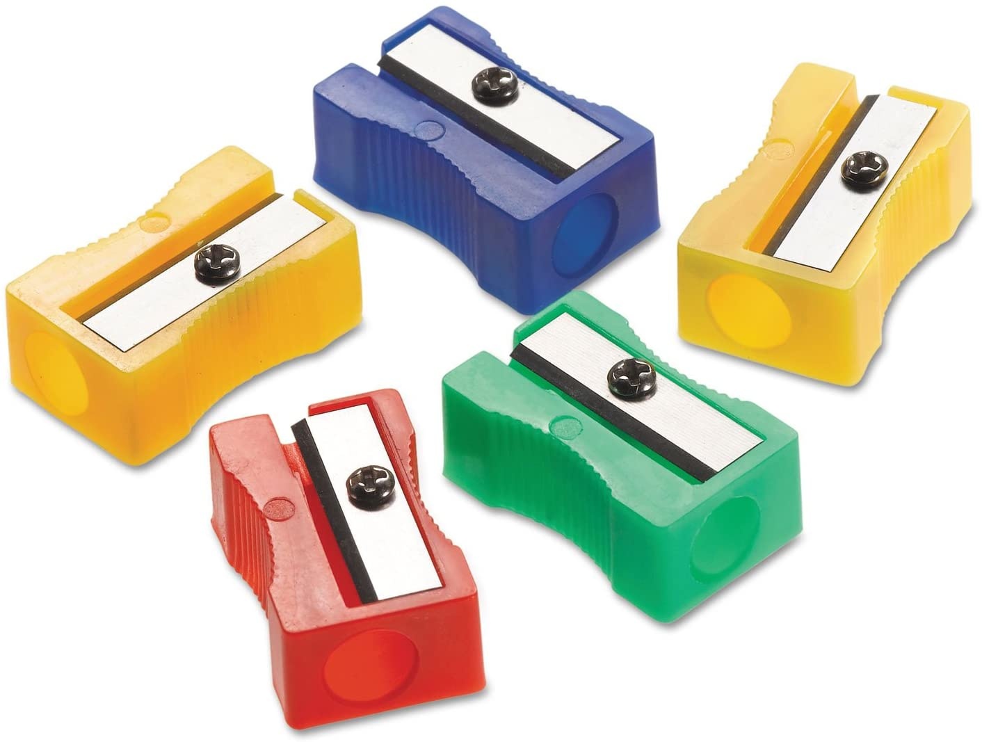 Westcott Manual Pencil Sharpeners Red/Blue/Green/Yellow 4w x 2d x 1h 24/Pack