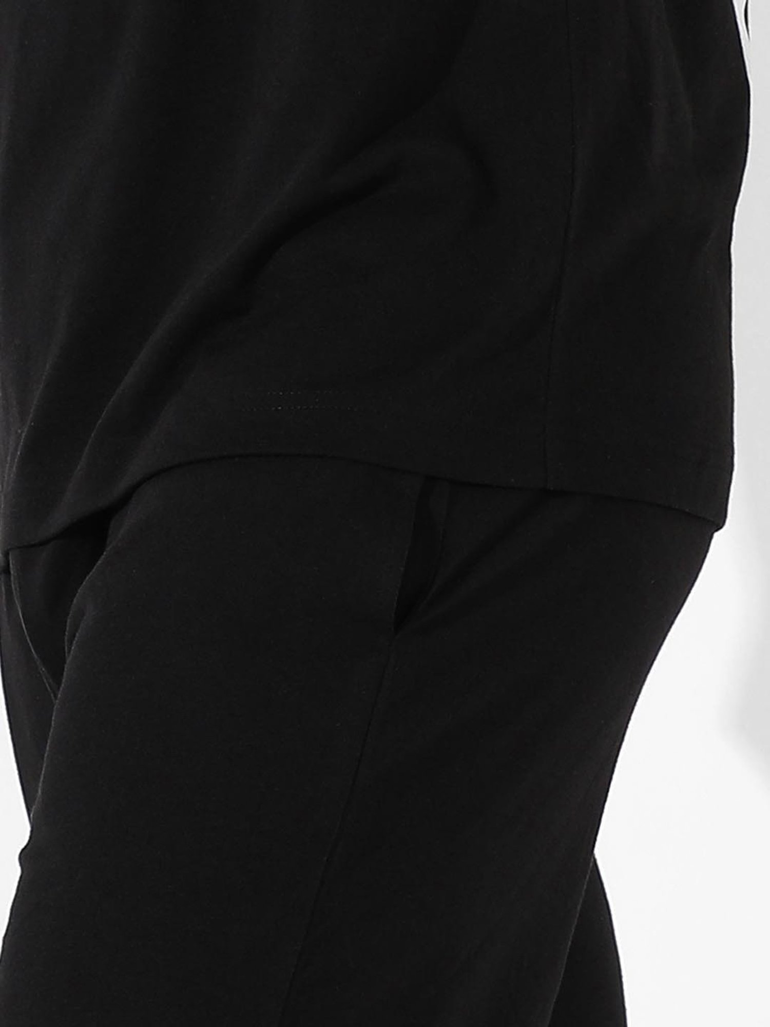 Campus Sutra Black Regular Fit Printed Co-Ord Set