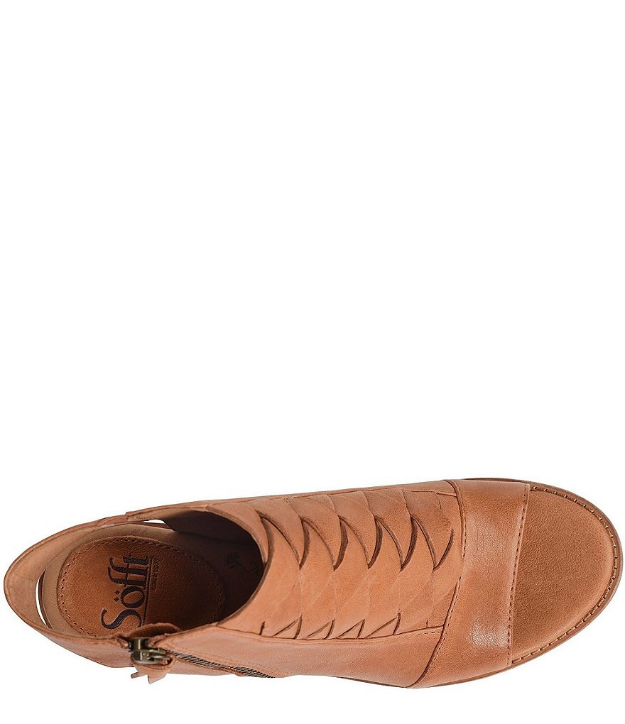 Sofft Mckenna Woven Leather Block Heel Shooties