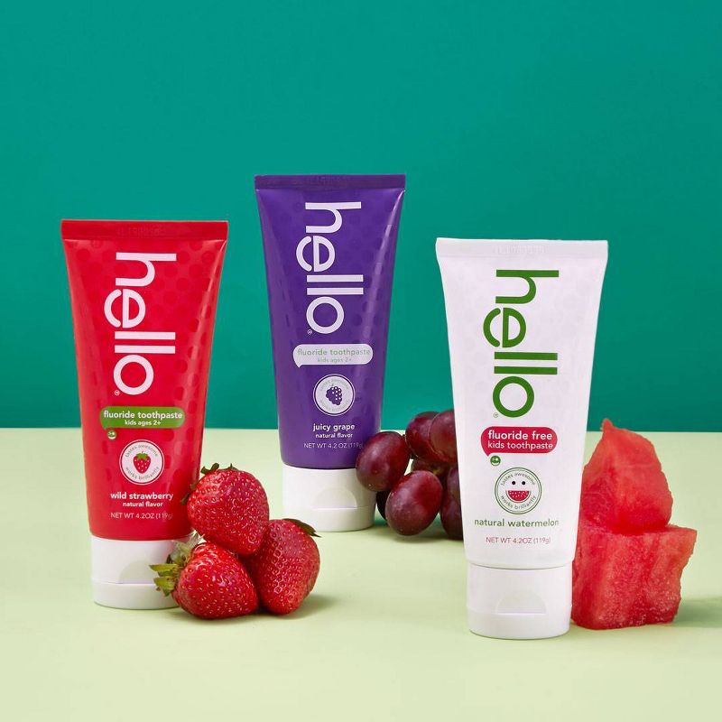 hello Kids' Juicy Grape Fluoride Toothpaste - 4pk